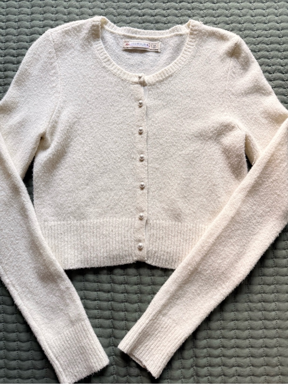 Vintage Abercrombie & Fitch Y2K Pearl Button Crew Neck Cardigan Size XS